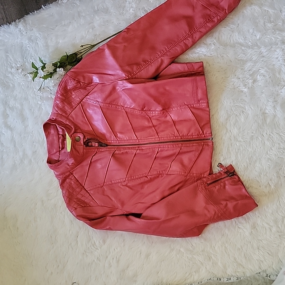 Charlotte russe fake leather coat. Size large